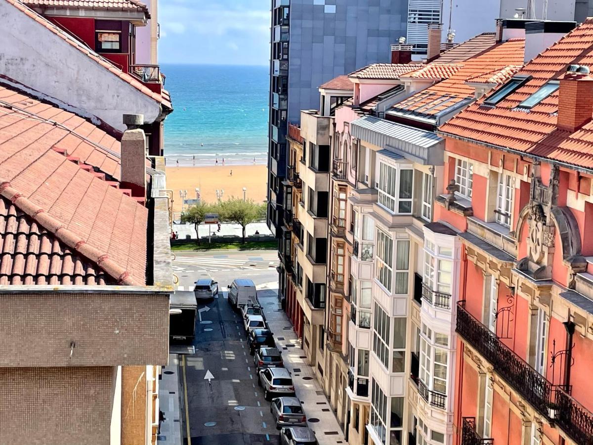 Atico Marques Vistas Al Mar - Garaje Opcional Apartment Gijon Exterior photo